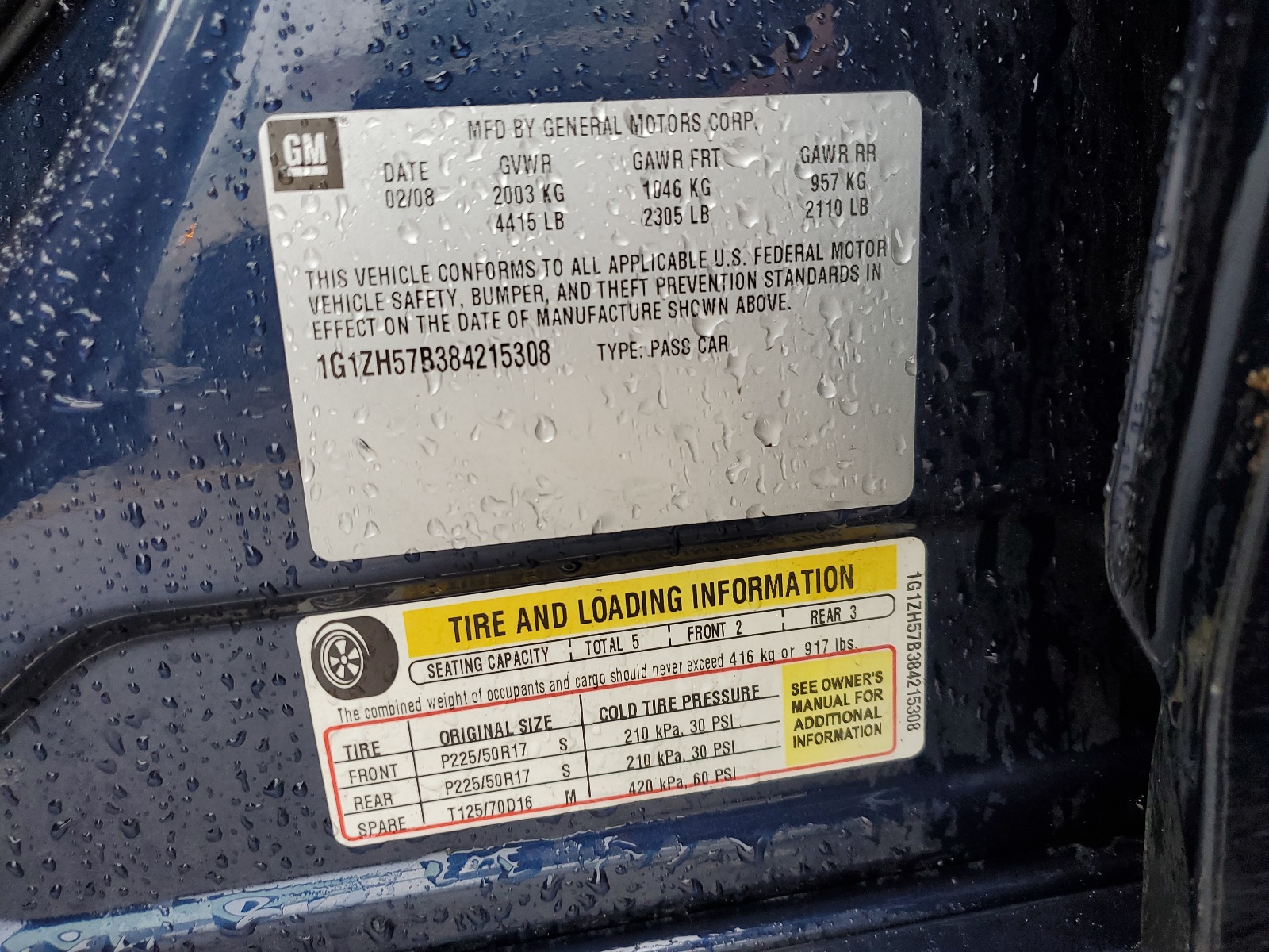 1G1ZH57B384215308 2008 Chevrolet Malibu 1Lt