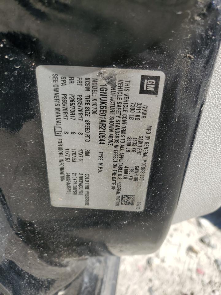 2010 Chevrolet Tahoe K1500 Lt VIN: 1GNUKBE01AR210644 Lot: 56370124