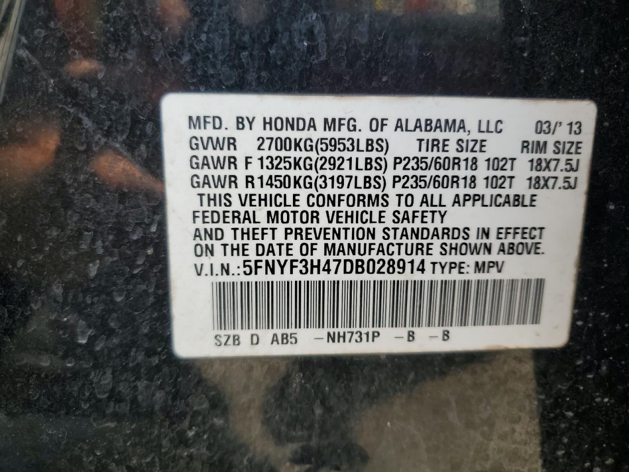 2013 Honda Pilot - Image 13