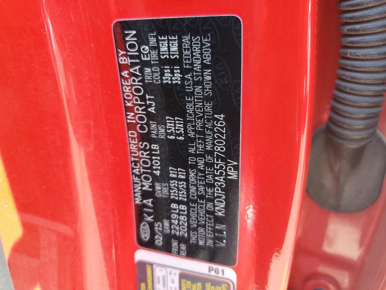 2015 Kia Soul + VIN: KNDJP3A55F7802264 Lot: 55255124