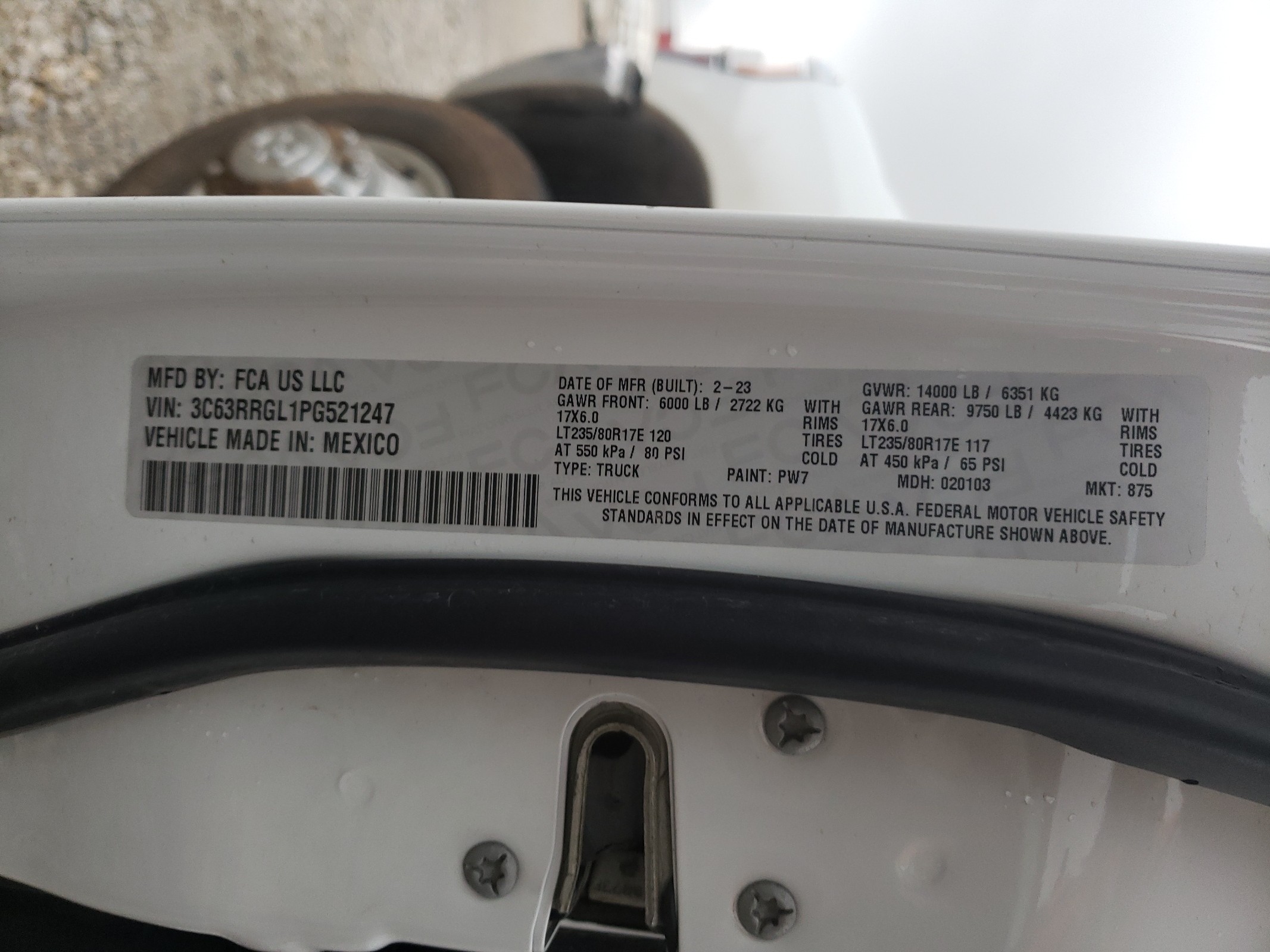 3C63RRGL1PG521247 2023 Ram 3500 Tradesman