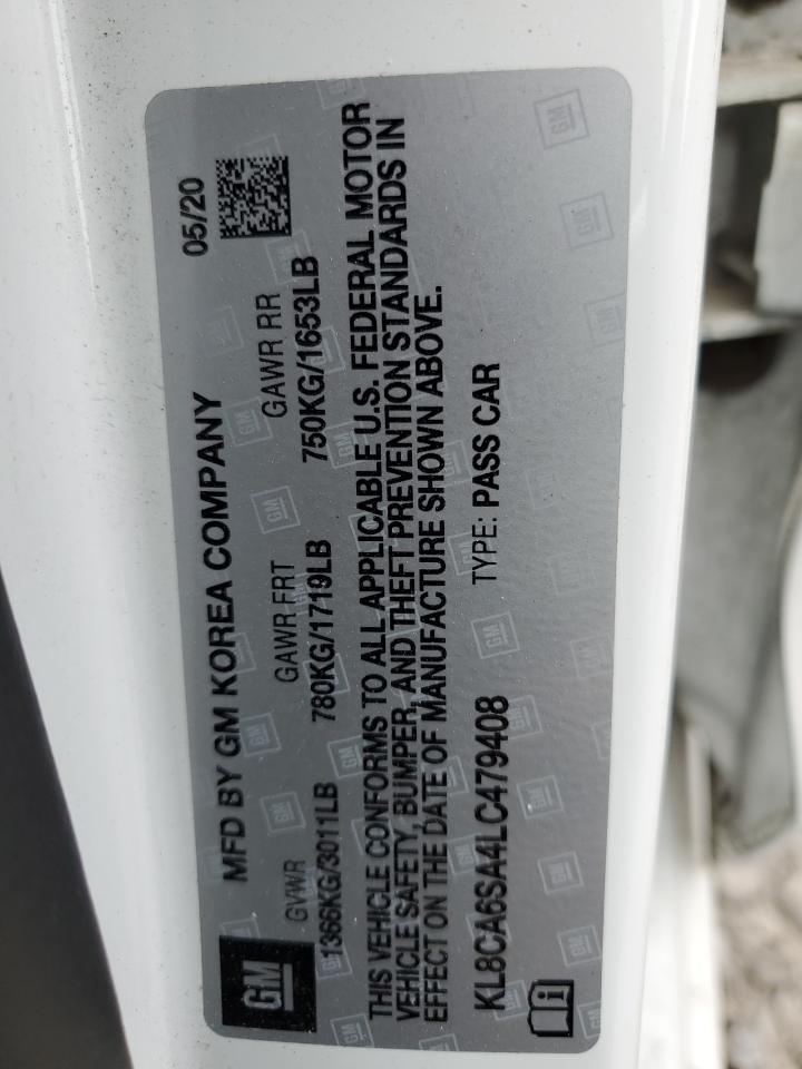 2020 Chevrolet Spark Ls VIN: KL8CA6SA4LC479408 Lot: 55549694