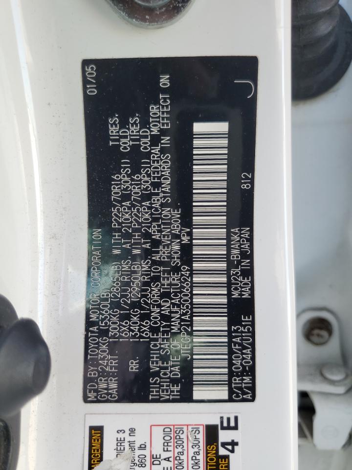 2005 Toyota Highlander Limited VIN: JTEGP21A350066249 Lot: 55967744