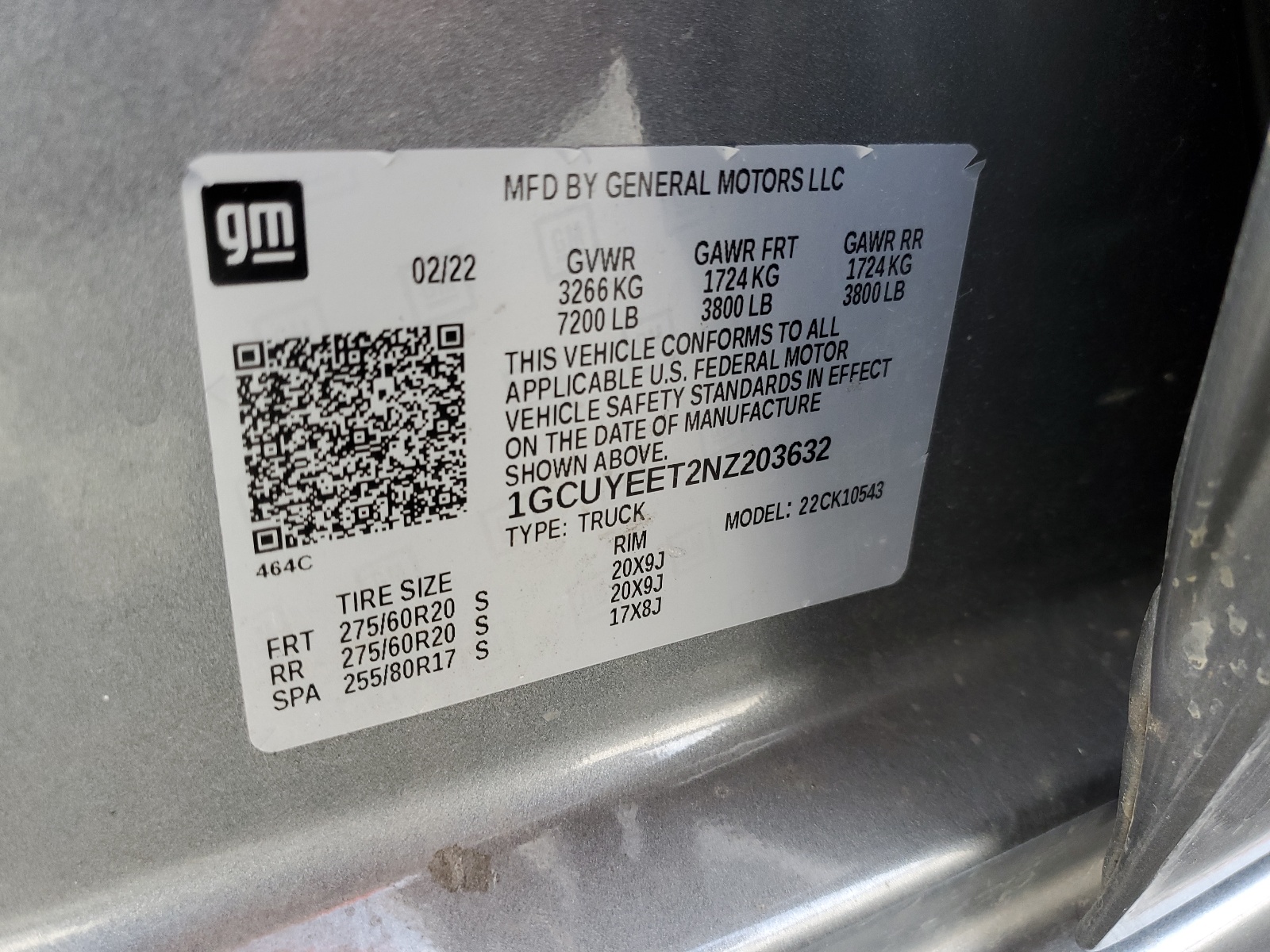 1GCUYEET2NZ203632 2022 Chevrolet Silverado Ltd K1500 Rst