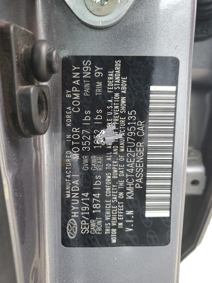 2015 Hyundai Accent Gls VIN: KMHCT4AE2FU795135 Lot: 55044414