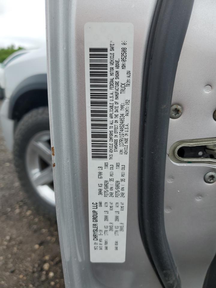 2010 Dodge Ram 1500 VIN: 1D7RV1GT4AS240534 Lot: 55338134