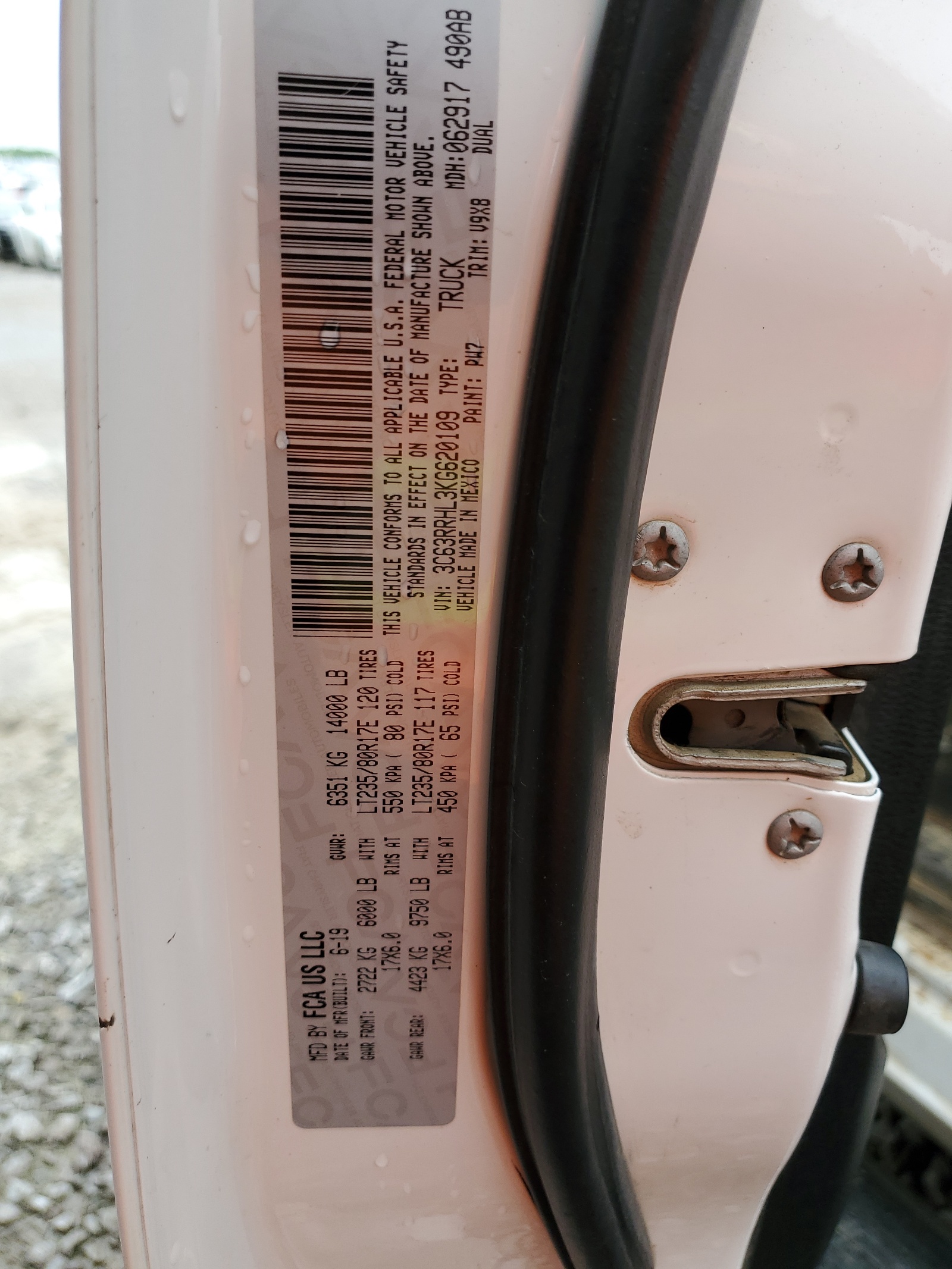 3C63RRHL3KG620109 2019 Ram 3500 Big Horn