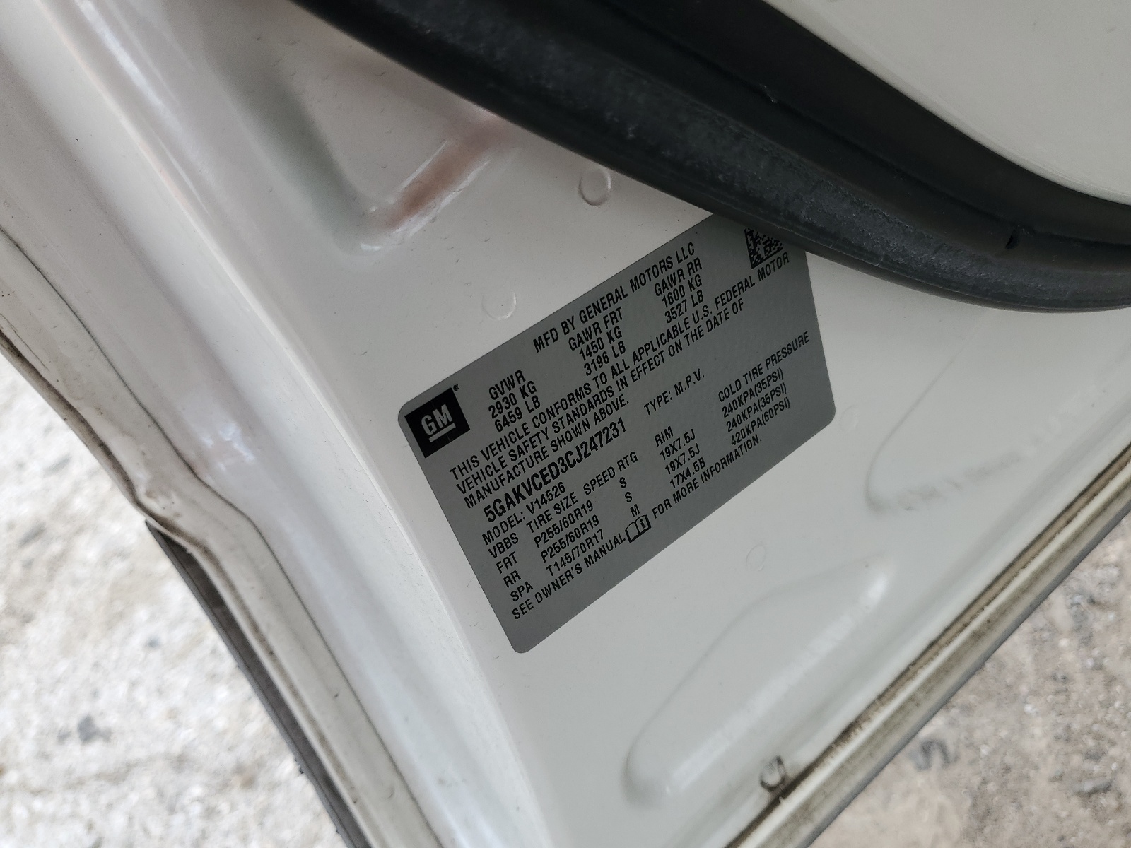 5GAKVCED3CJ247231 2012 Buick Enclave