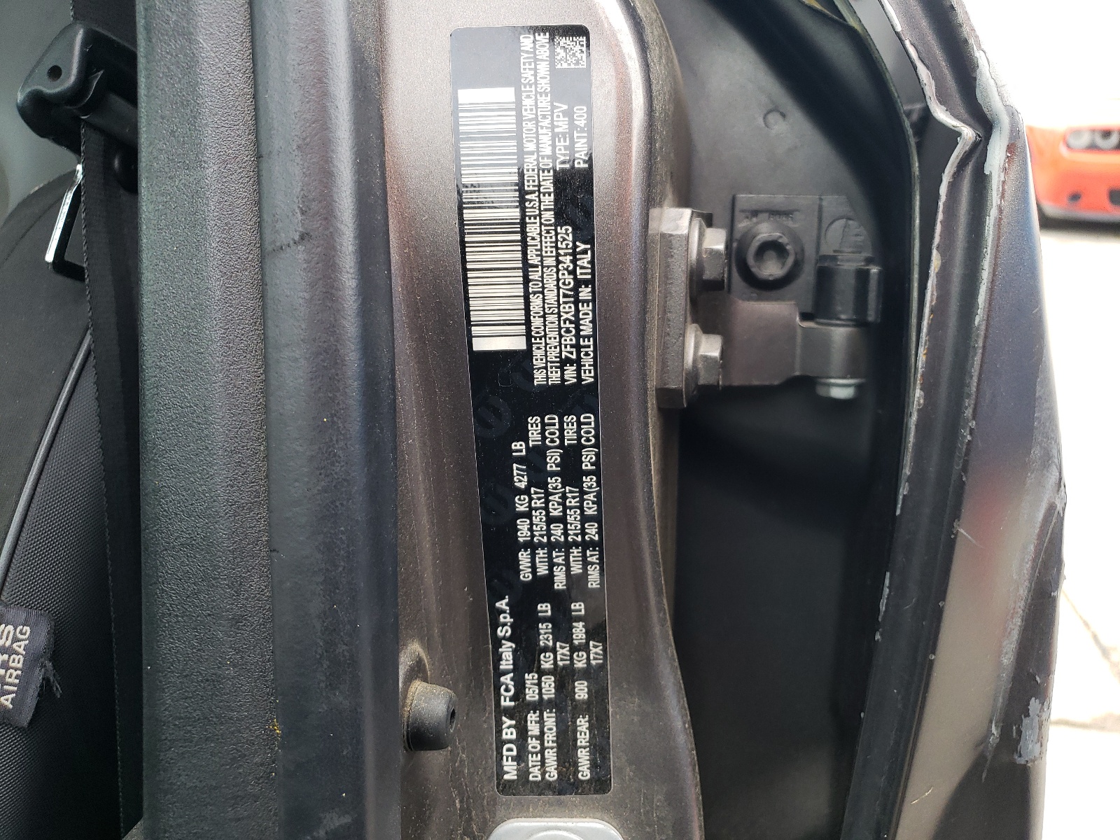 ZFBCFXBT7GP341525 2016 Fiat 500X Easy