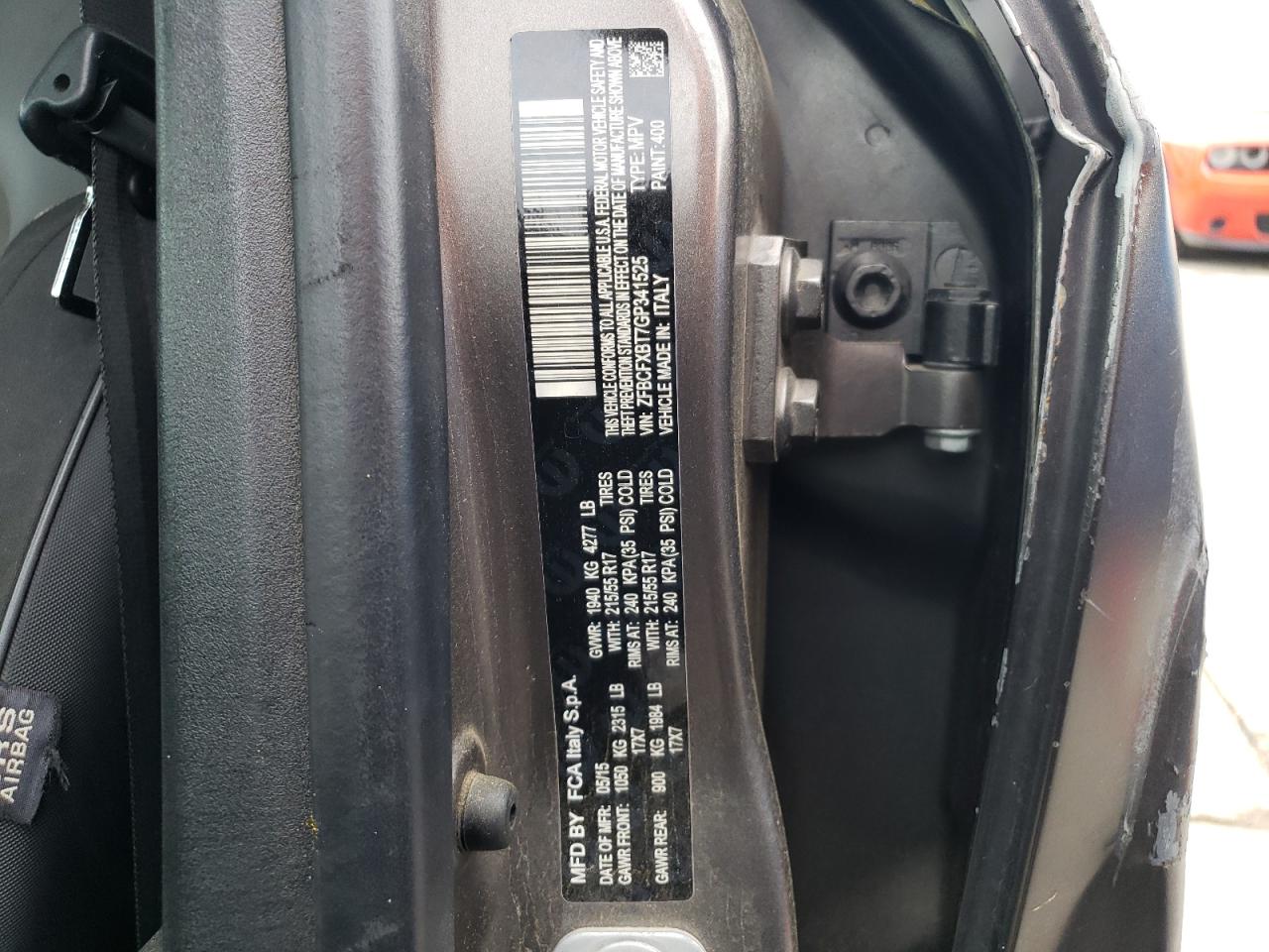 2016 Fiat 500X Easy VIN: ZFBCFXBT7GP341525 Lot: 56067954