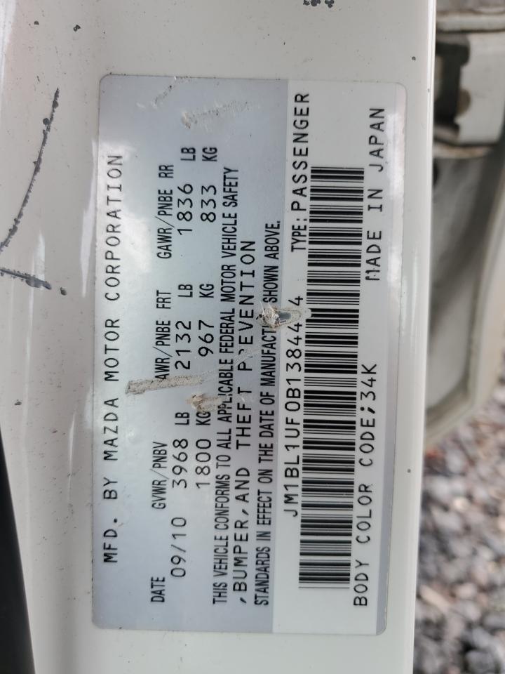 2011 Mazda 3 I VIN: JM1BL1UF0B1384444 Lot: 55347664