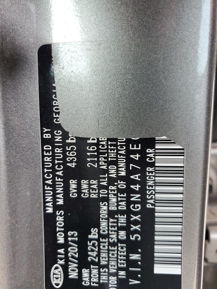 2014 Kia Optima Ex VIN: 5XXGN4A74EG289652 Lot: 55222324