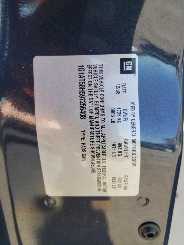 2009 Chevrolet Cobalt Lt VIN: 1G1AT58H597256408 Lot: 55214834