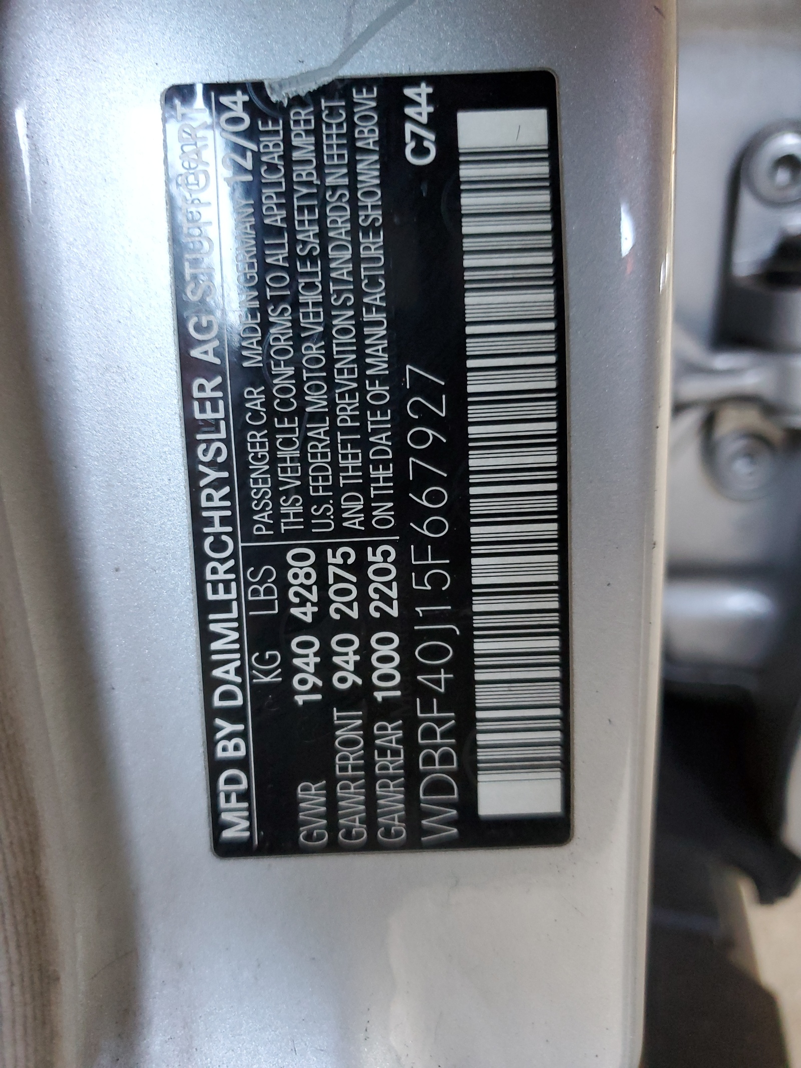 WDBRF40J15F667927 2005 Mercedes-Benz C 230K Sport Sedan