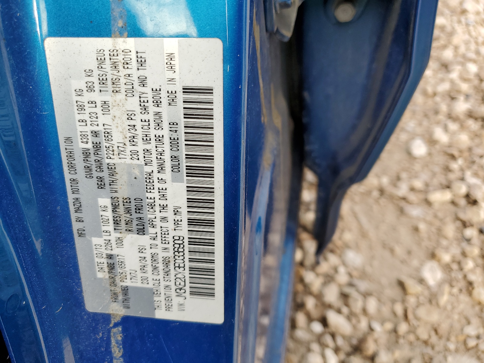 JM3KE2CY3E0336909 2014 Mazda Cx-5 Touring