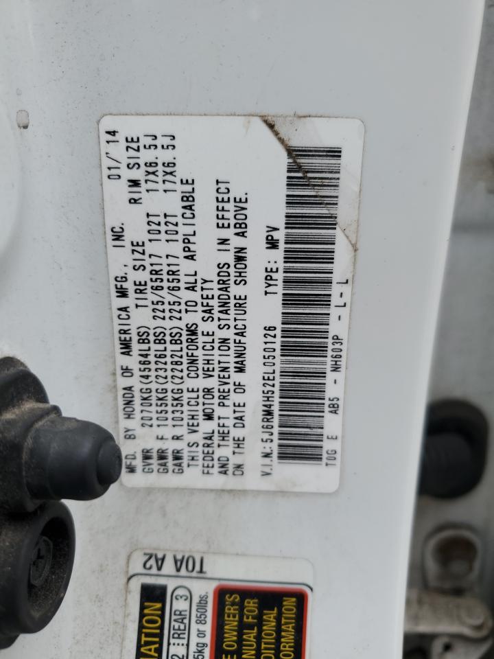 2014 Honda Cr-V Ex VIN: 5J6RM4H52EL050126 Lot: 55170135