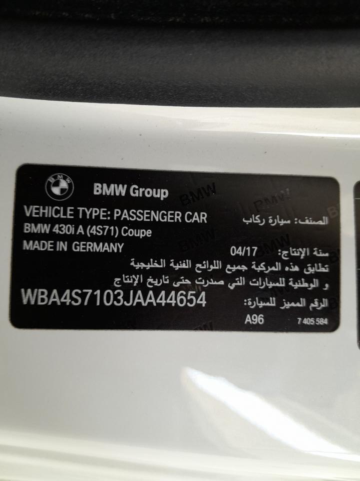 WBA4S7103JAA44654 - 2017 Bmw 430i - #57717205
