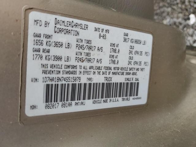 2004 DODGE RAM 1500 ST  