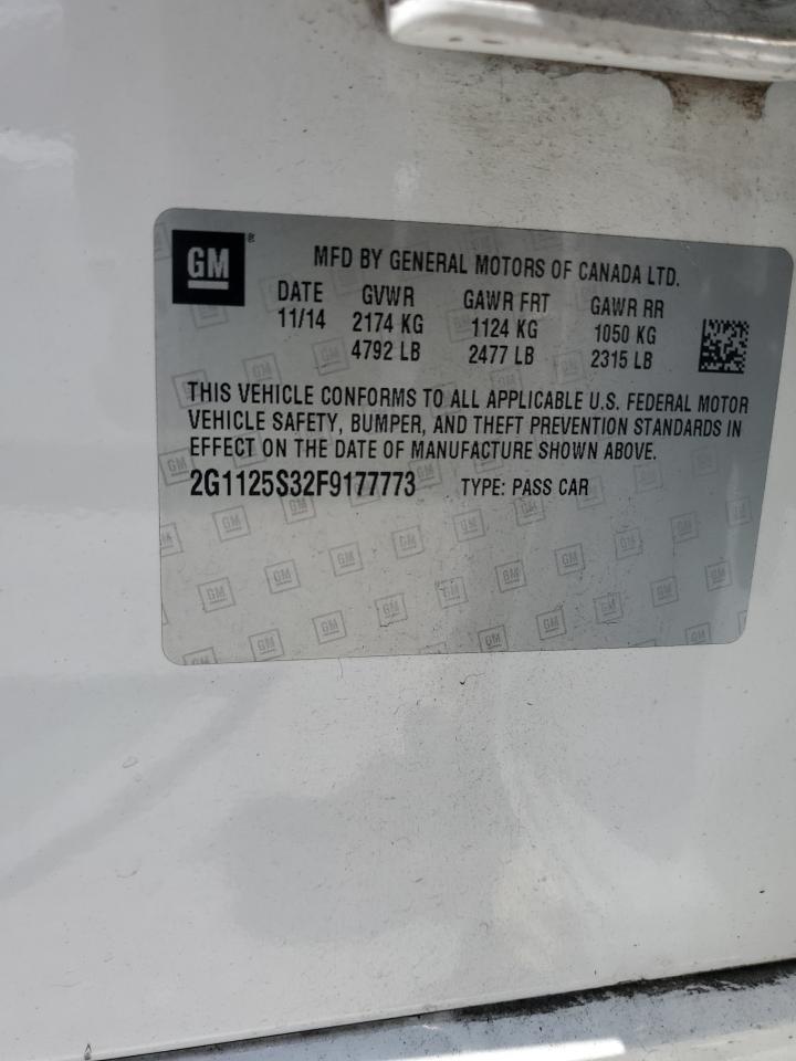 2015 Chevrolet Impala Lt VIN: 2G1125S32F9177773 Lot: 57349295