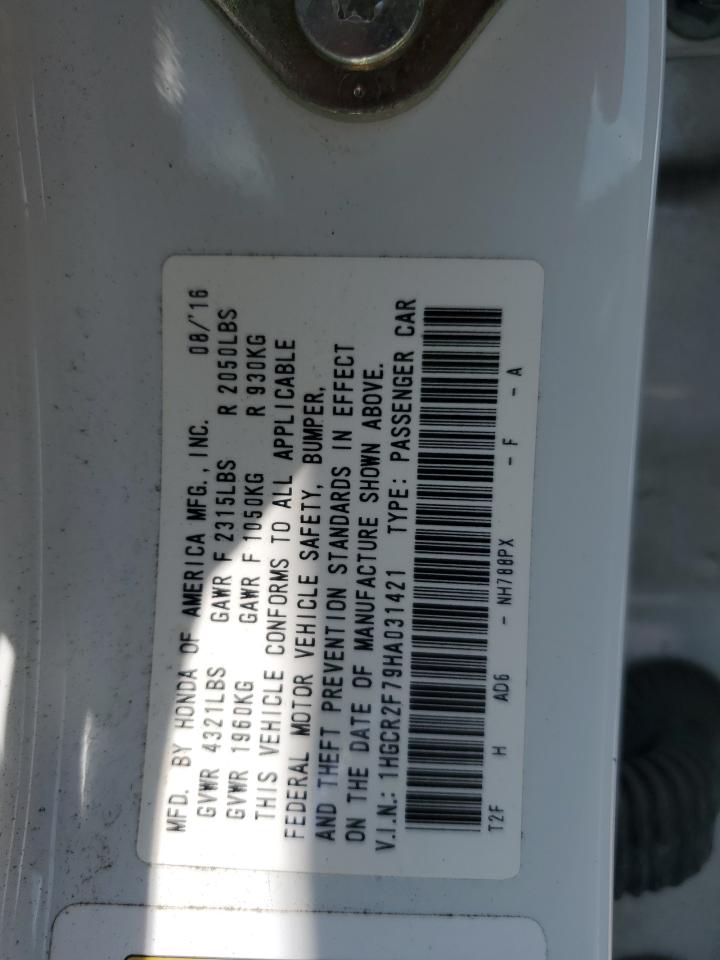 1HGCR2F79HA031421 HONDA ACCORD 2017