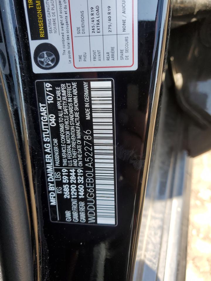 2020 Mercedes-Benz S 450 4Matic VIN: WDDUG6EB0LA522786 Lot: 56539965