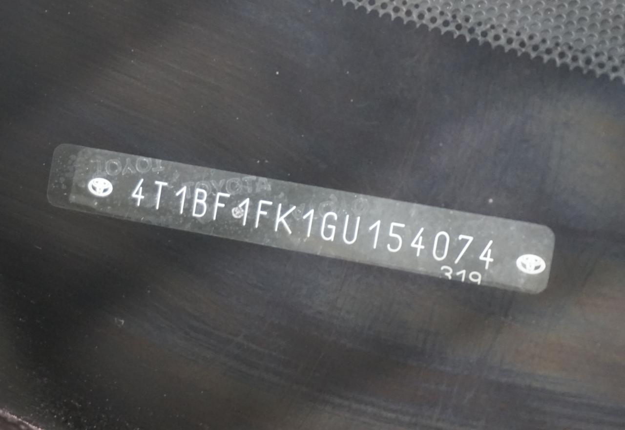 4T1BF1FK1GU154074 TOYOTA CAMRY 2016