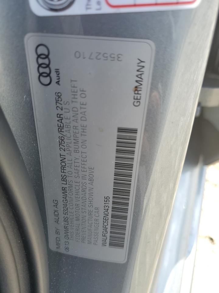 2014 Audi A6 Premium Plus VIN: WAUFGAFC5EN043155 Lot: 56891985