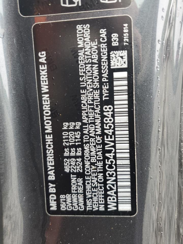 2018 BMW M240Xi VIN: WBA2N3C54JVE45848 Lot: 56342195