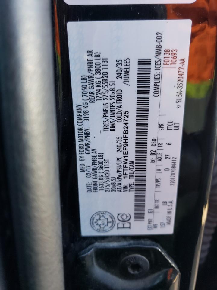 1FTFW1EF9HFB24725 FORD F-150 2017