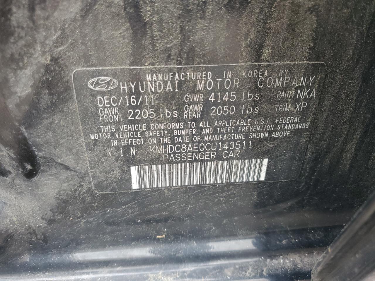 2012 Hyundai Elantra Touring Gls VIN: KMHDC8AE0CU143511 Lot: 56253525