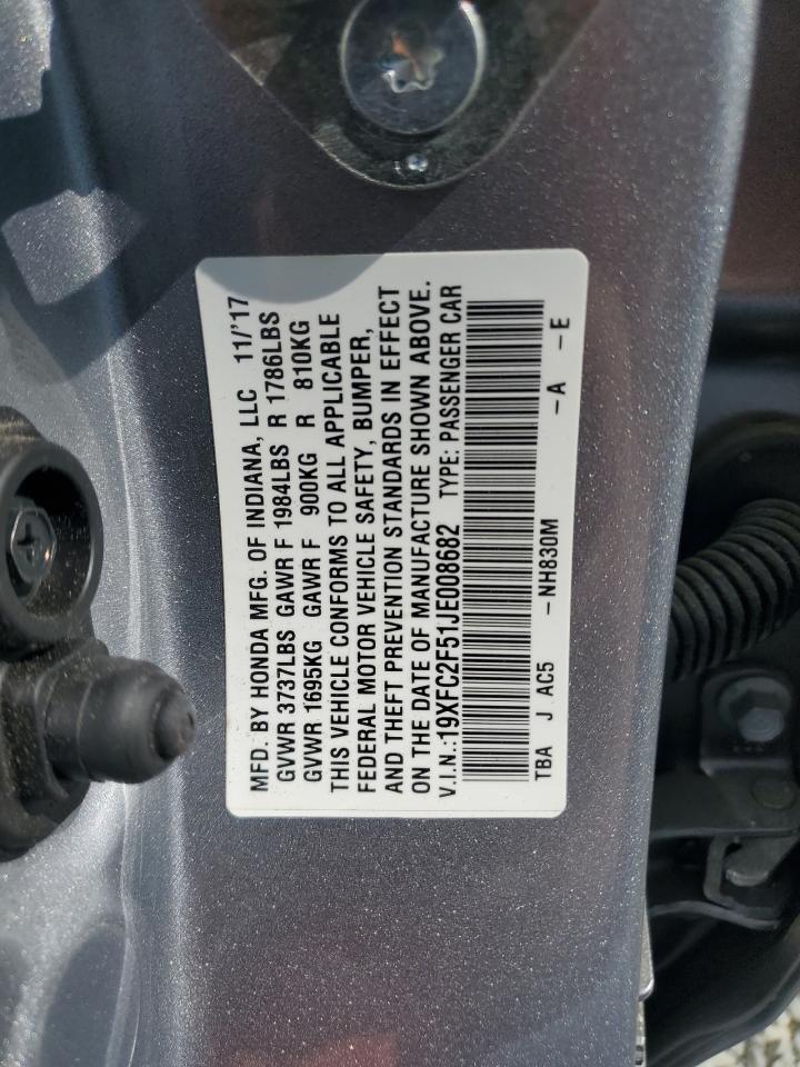 19XFC2F51JE008682 HONDA CIVIC 2018