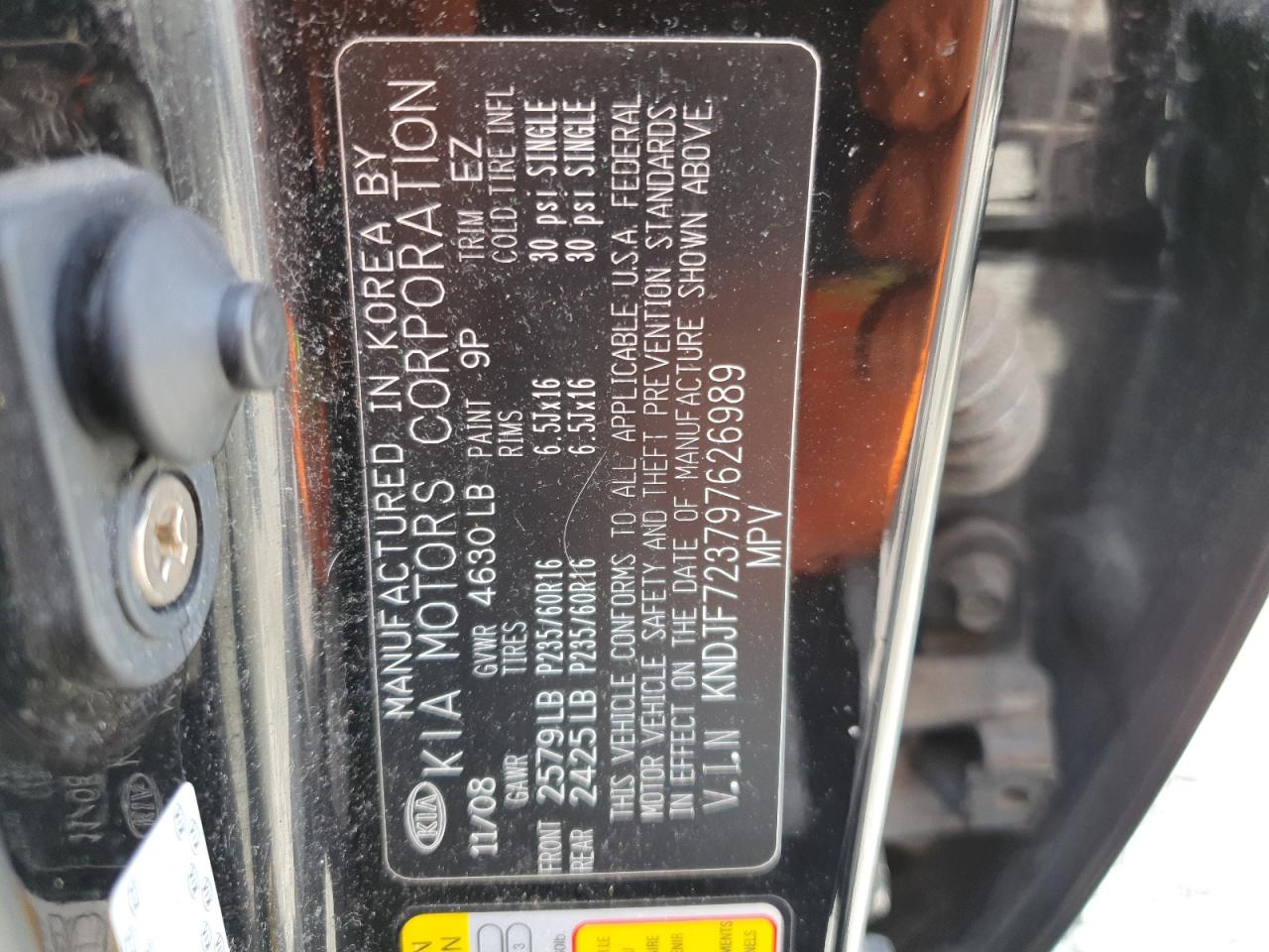 2009 Kia Sportage Lx VIN: KNDJF723797626989 Lot: 55327225
