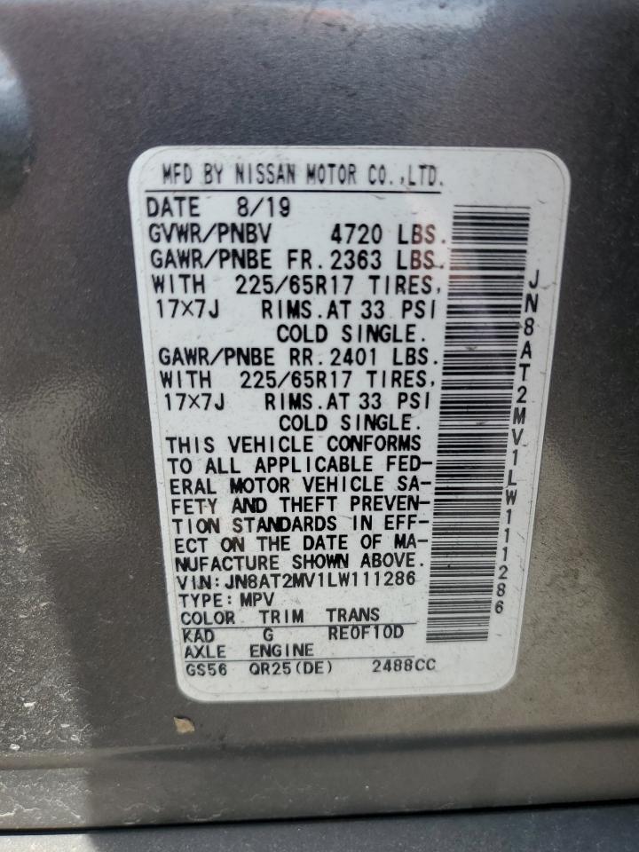 JN8AT2MV1LW111286 NISSAN ROGUE 2020