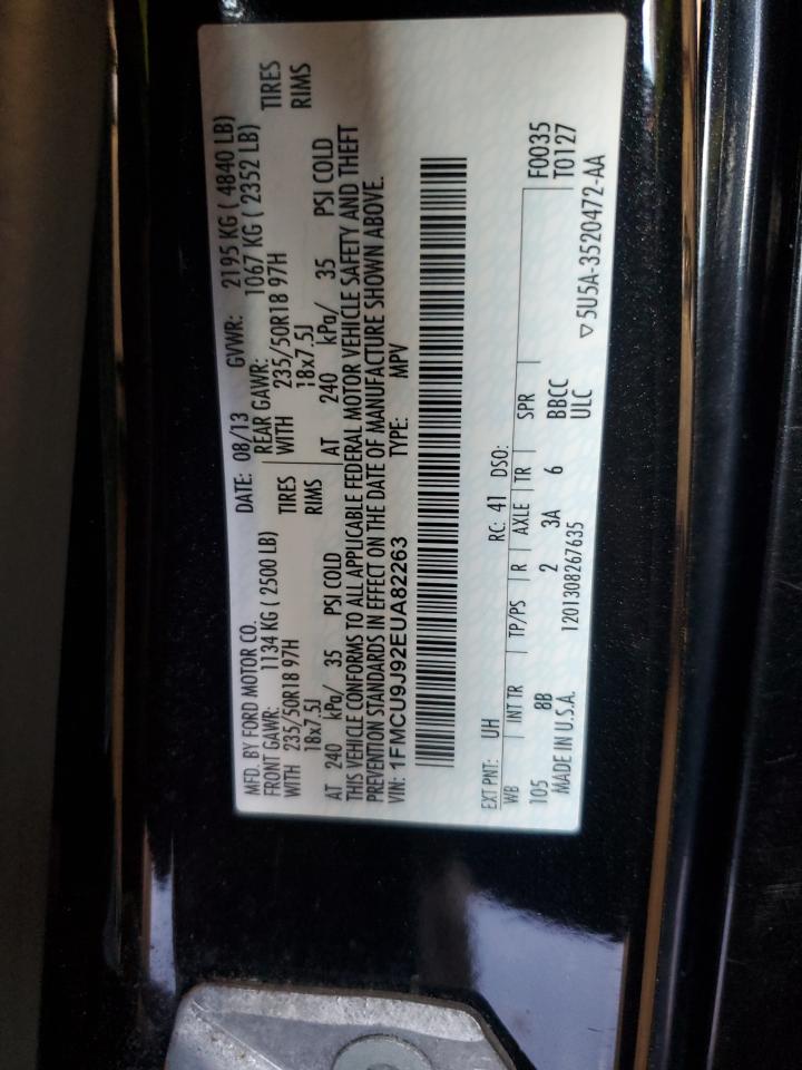 2014 Ford Escape Titanium VIN: 1FMCU9J92EUA82263 Lot: 57053935