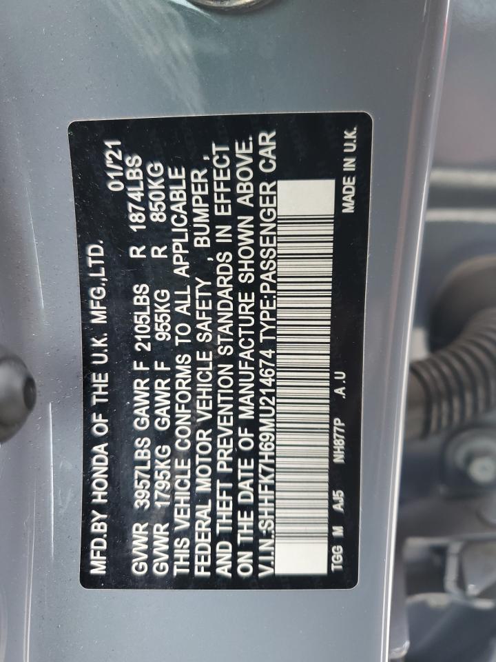 SHHFK7H69MU214674 HONDA CIVIC 2021