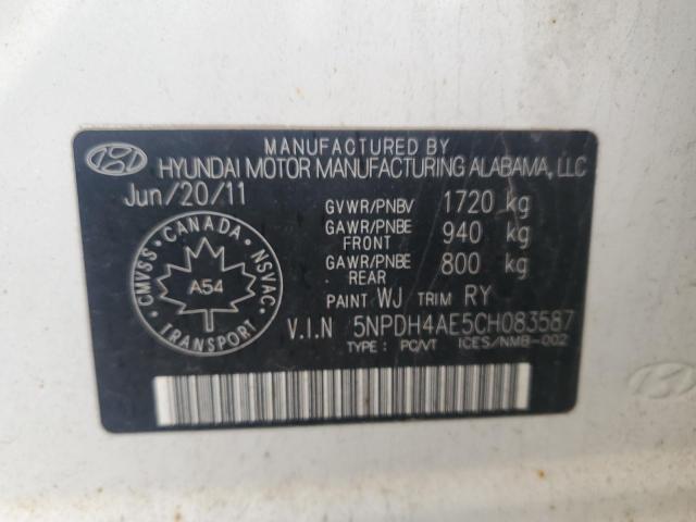 2012 HYUNDAI ELANTRA GLS