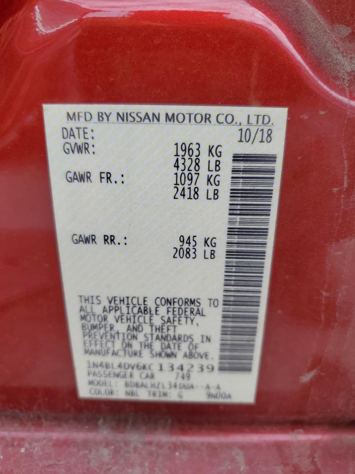 1N4BL4DV6KC134239 NISSAN ALTIMA 2019