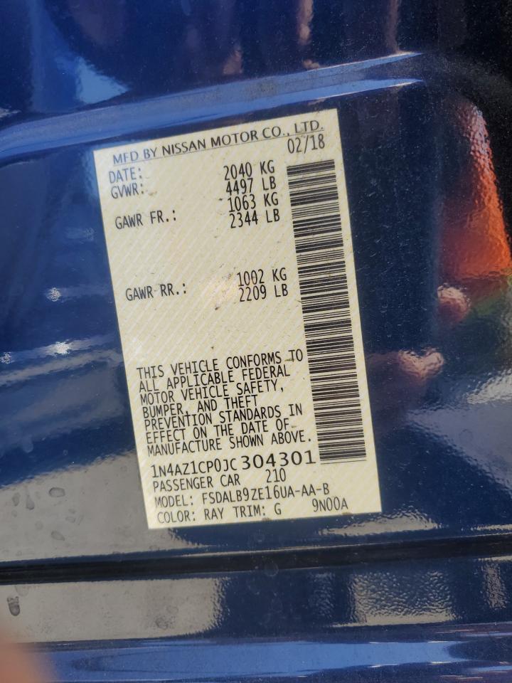 1N4AZ1CP0JC304301 NISSAN LEAF 2018