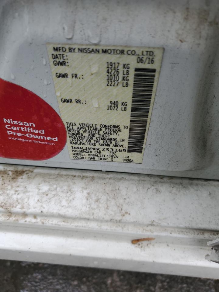 1N4AL3APXGC253169 NISSAN ALTIMA 2016