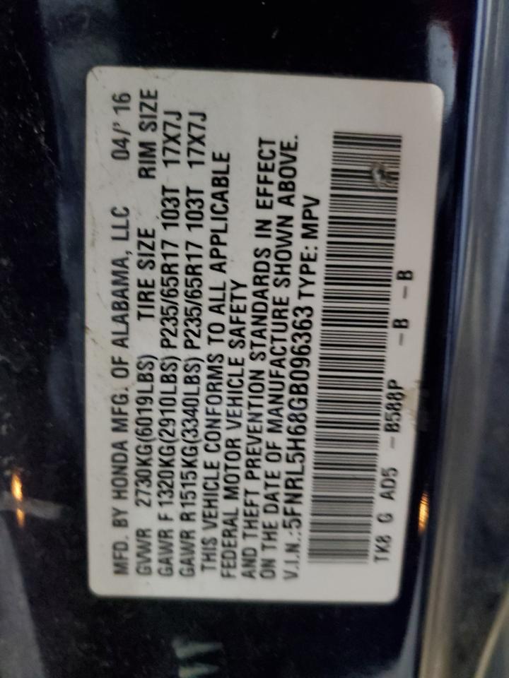 5FNRL5H68GB096363 HONDA All Models 2016