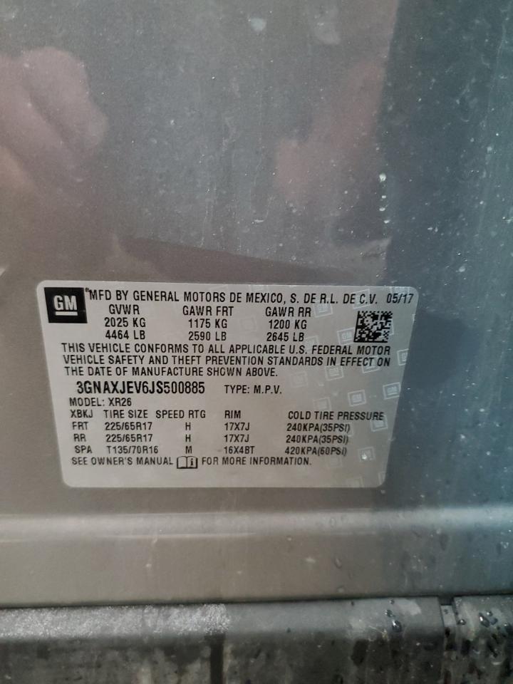 3GNAXJEV6JS500885 CHEVROLET EQUINOX 2018