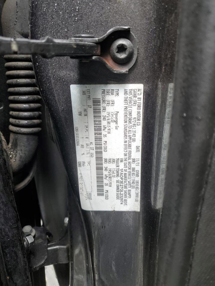 1FADP3E27GL232974 FORD FOCUS 2016