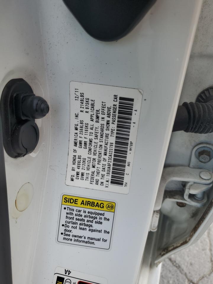 2012 Acura Tl VIN: 19UUA8F23CA020796 Lot: 57076945