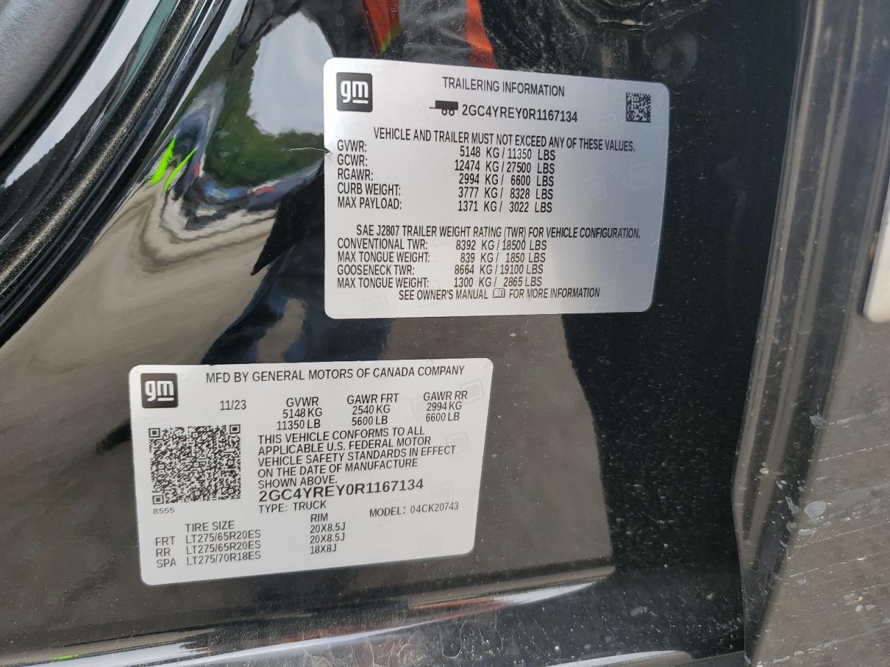 2GC4YREY0R1167134 CHEVROLET ALL Models 2024