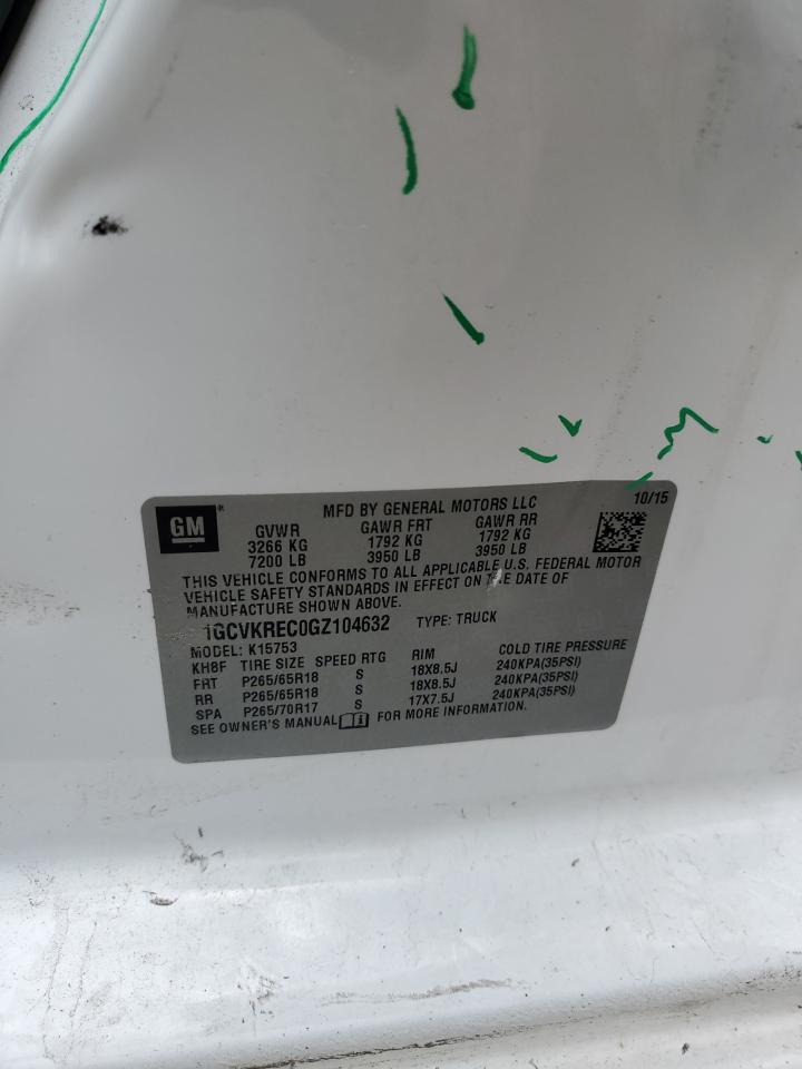 1GCVKREC0GZ104632 CHEVROLET ALL Models 2016