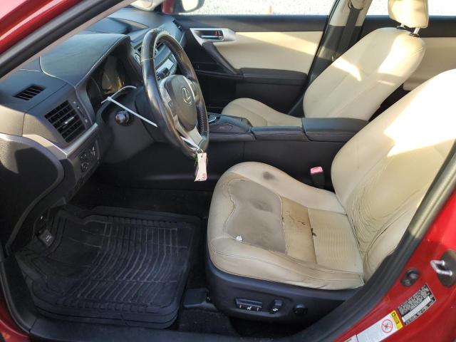 Hatchbacks LEXUS CT 200 2013 Czerwony