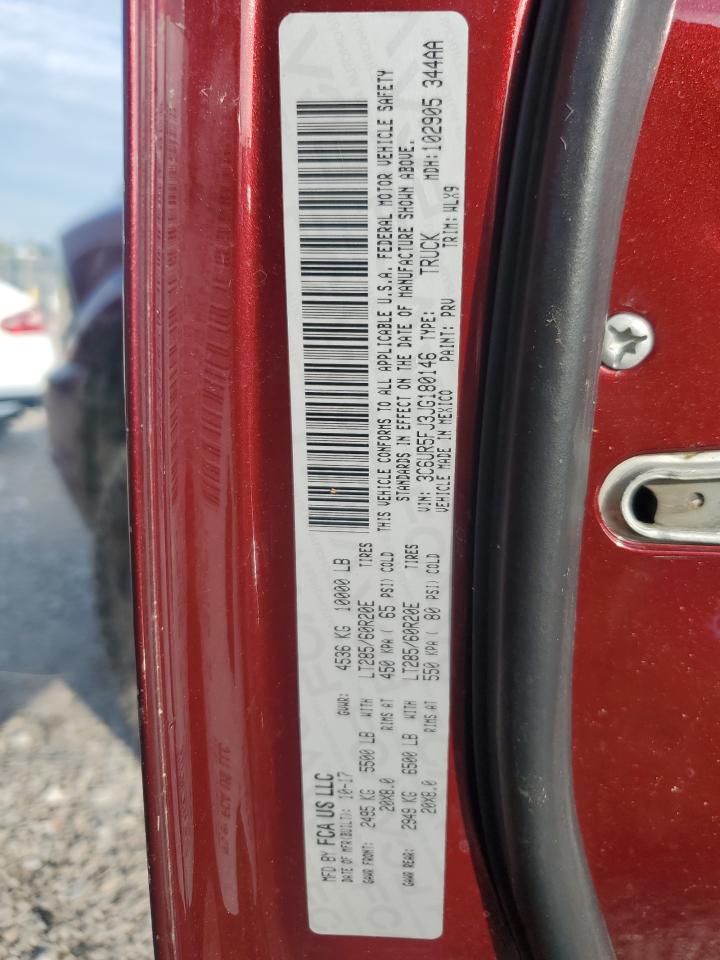 2018 Ram 2500 Laramie VIN: 3C6UR5FJ3JG180146 Lot: 56278765