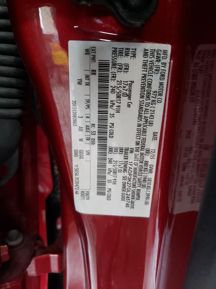 1FADP3K27GL245745 FORD FOCUS 2016