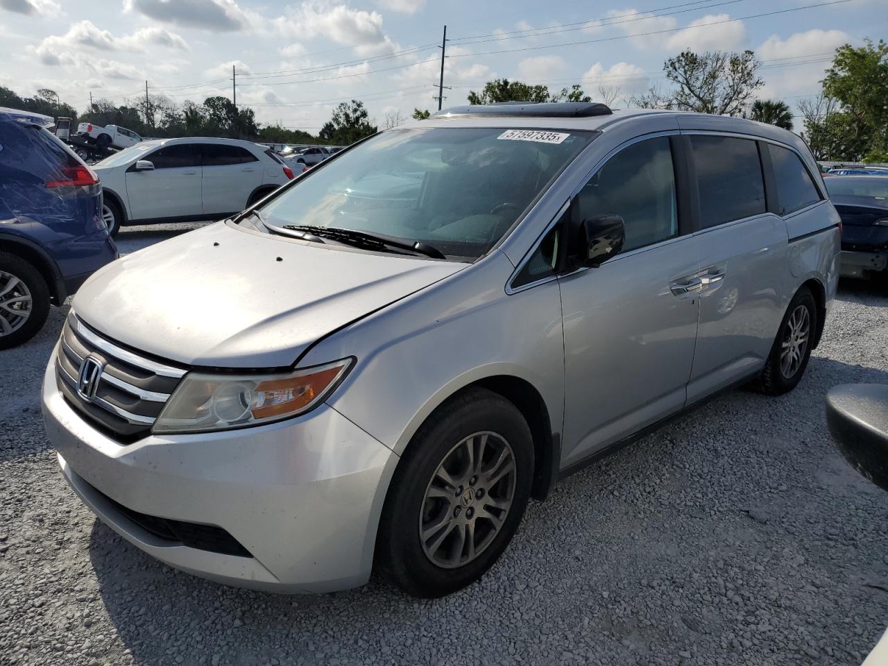 2013 Honda Odyssey Exl en Venta en Riverview, FL - Rear End