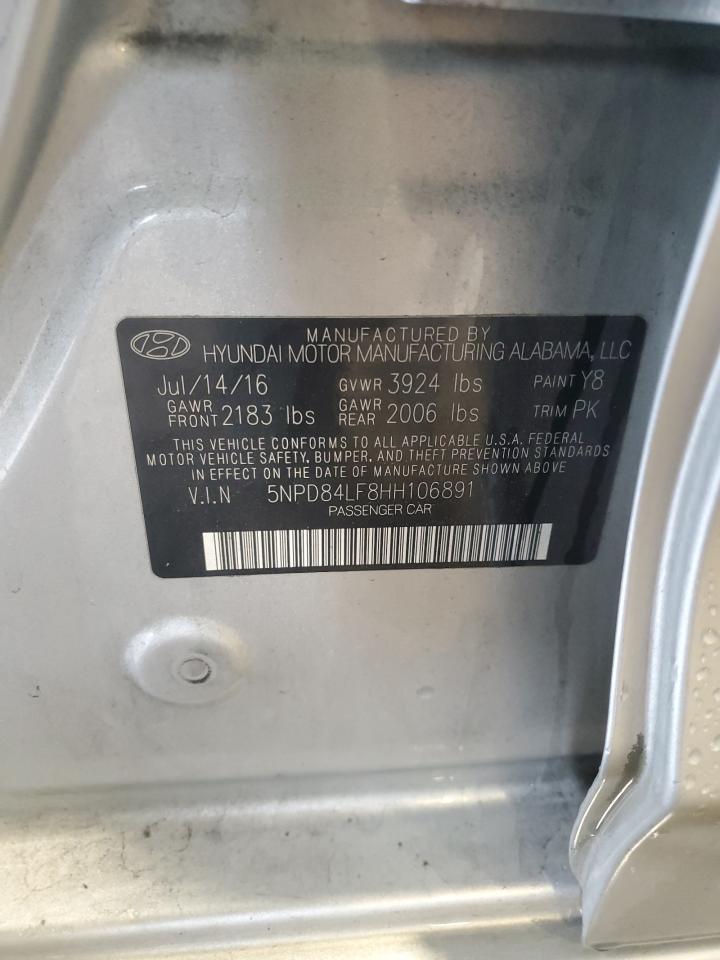 5NPD84LF8HH106891 HYUNDAI ELANTRA 2017